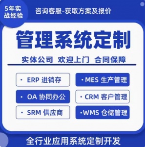 ERP进销存OA仓库CRM管理MES系统制作软件定制公众号小